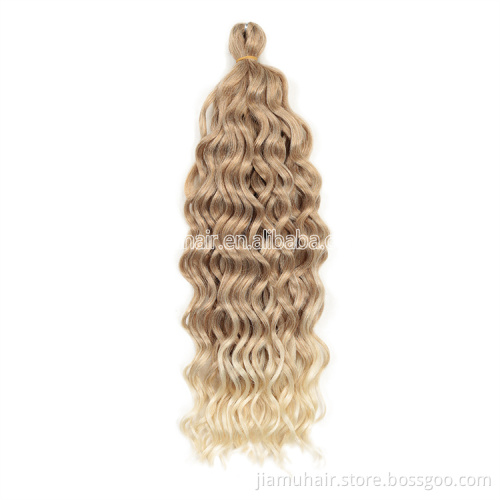 Ocean Wave Braiding Hair Extensions Crochet Braids Synthetic Hair Hawaii Afro Curly Hair Ombre Blonde Water Wave Braid